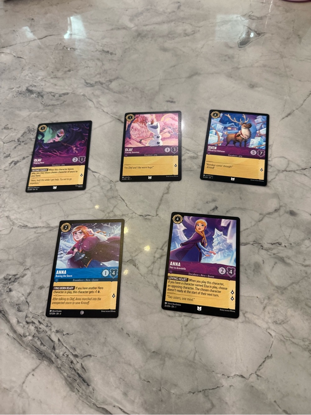 Disney Frozen Card Game - Purple, Blue, Pink, Gold, Black